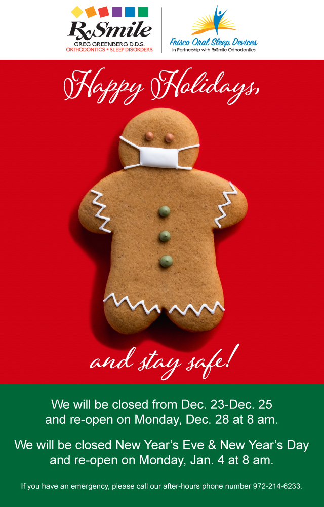 RxSmile and FOSD closed for the holidays