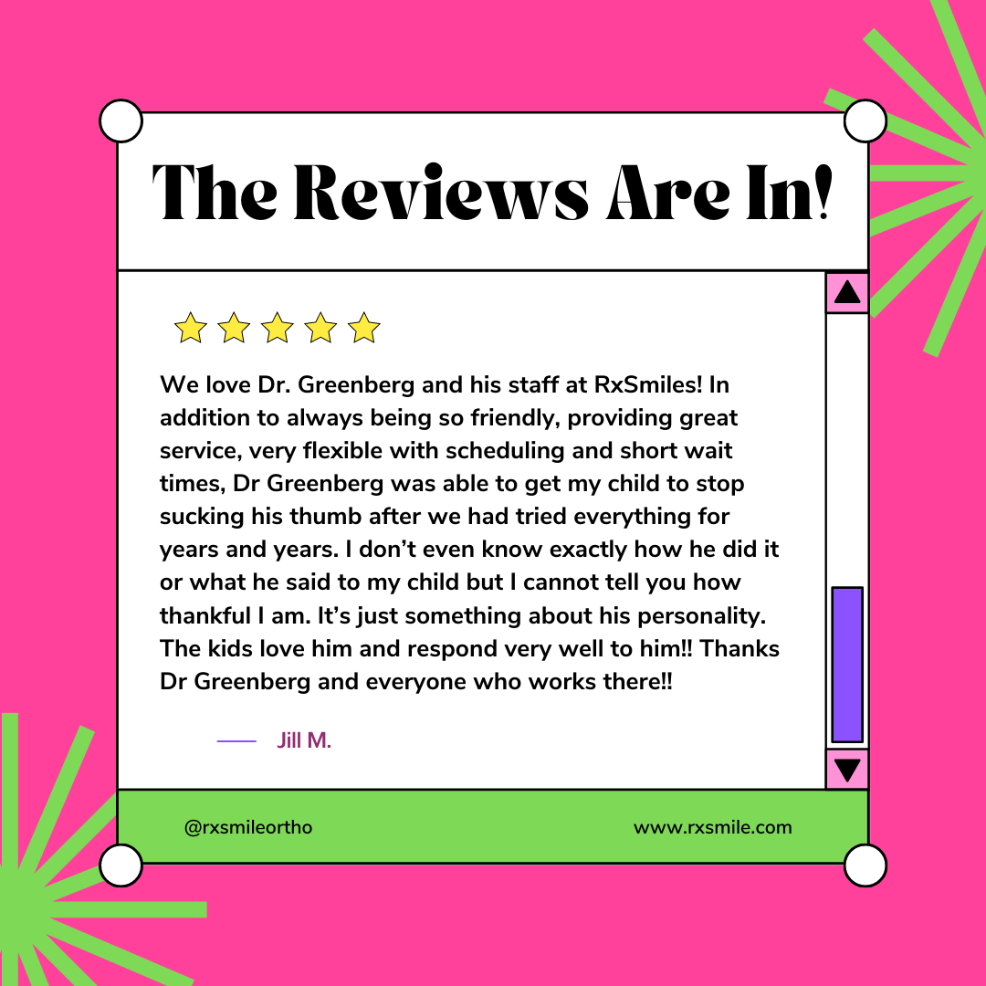 Rave review for RxSmile Orthodontics by patient Jill M.