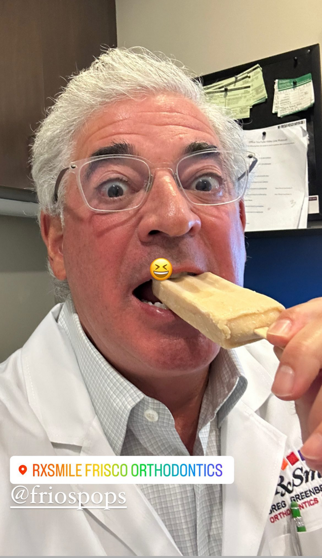 Dr Greenberg enjoying Friso Gourmet Pops