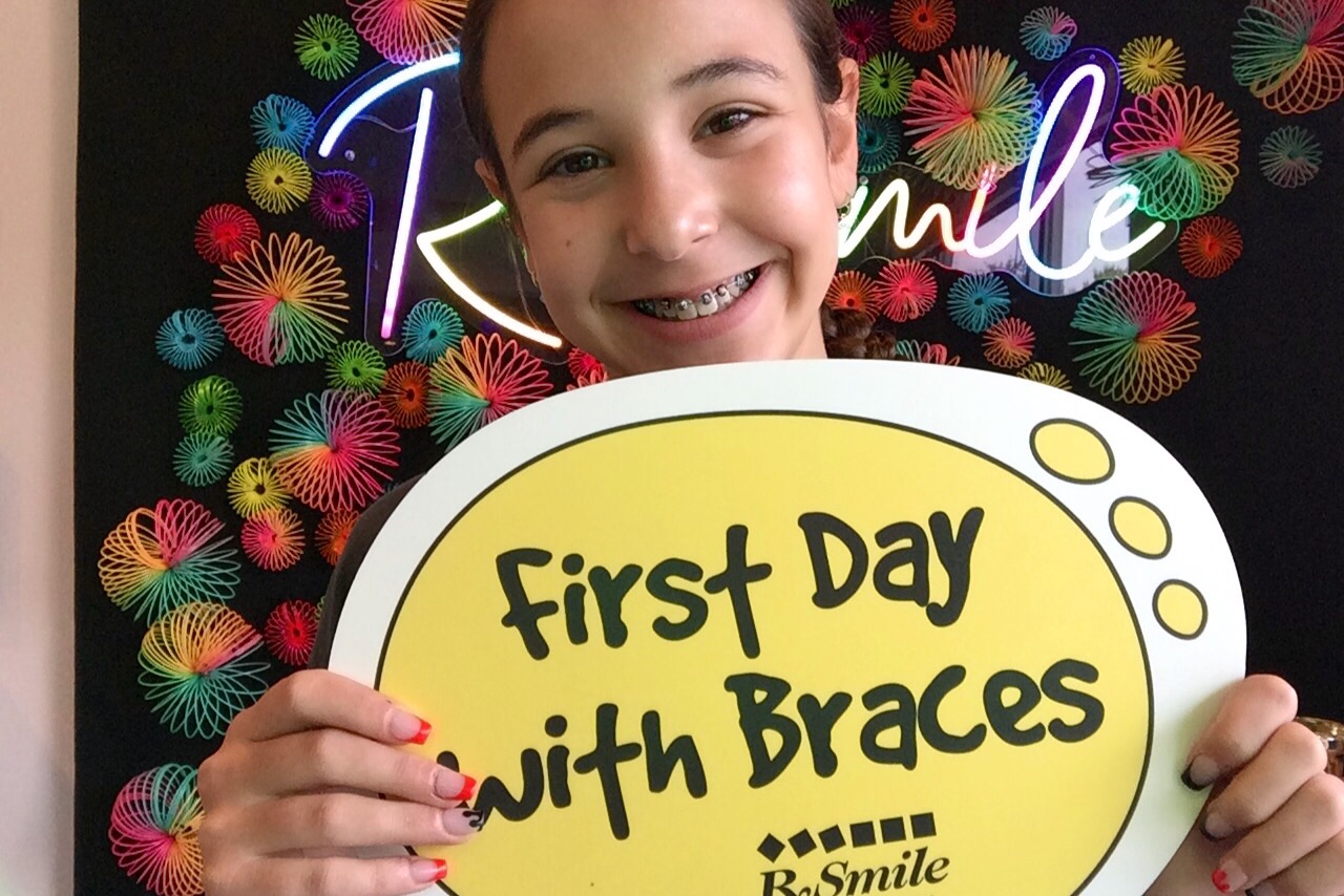 RxSmile Frisco Orthodontist, first day with braces