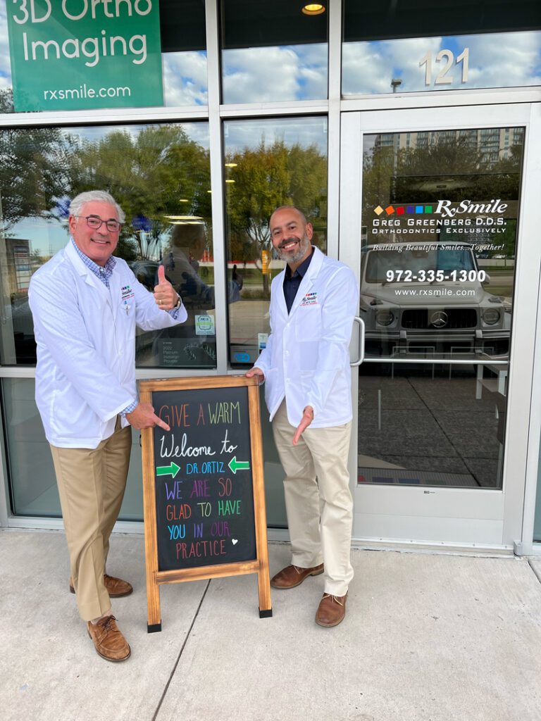 Dr Greenberg welcomes Dr Ortiz to the RxSmile Orthodontics practice