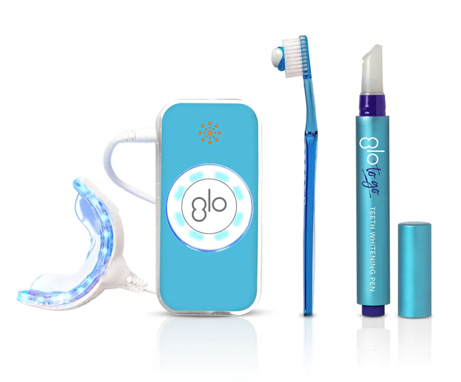GLO teeth whitening at-home kit provided by RxSmile Orthodontics