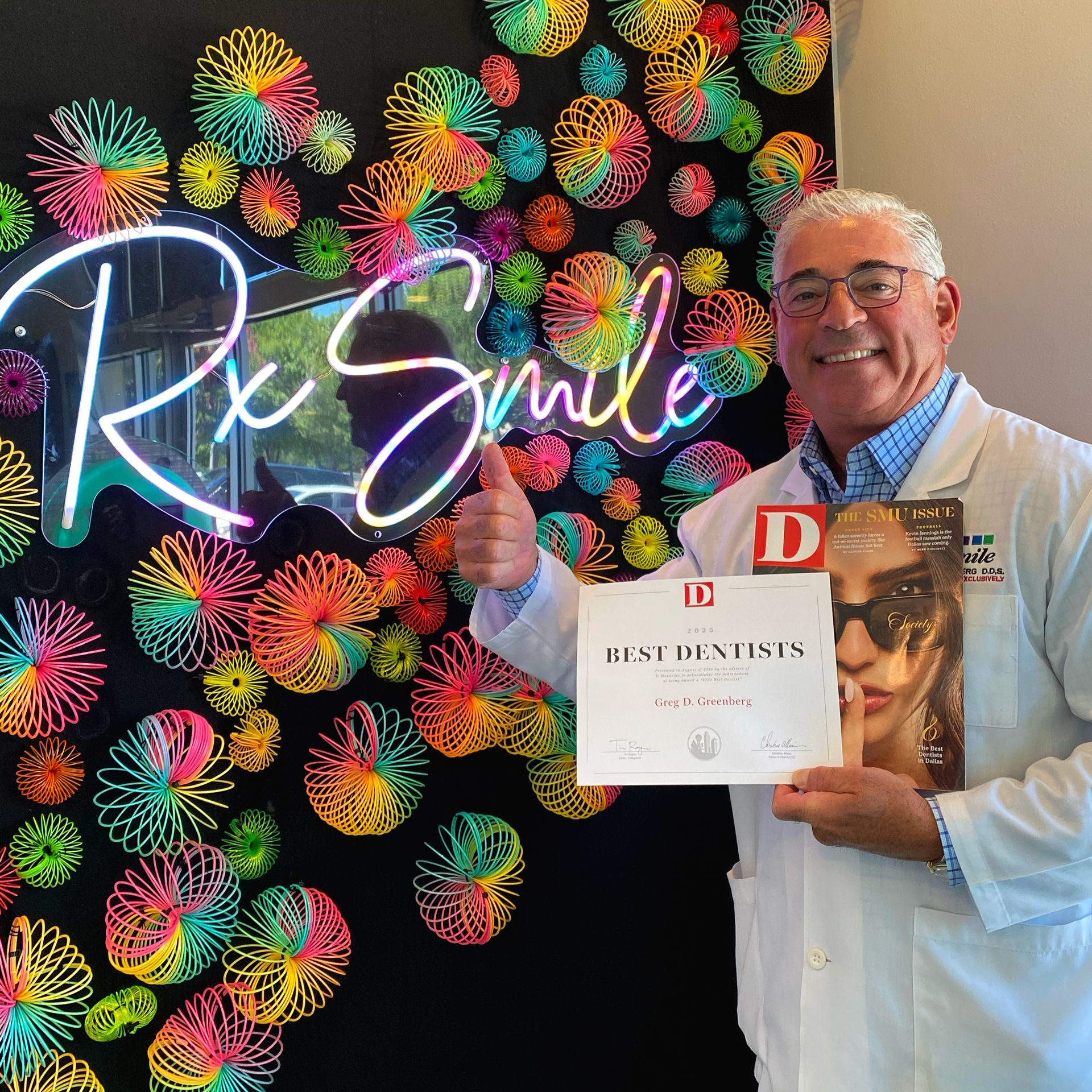 Dr Greg Greenberg received 2025 DBest Dentist/Orthodontist award