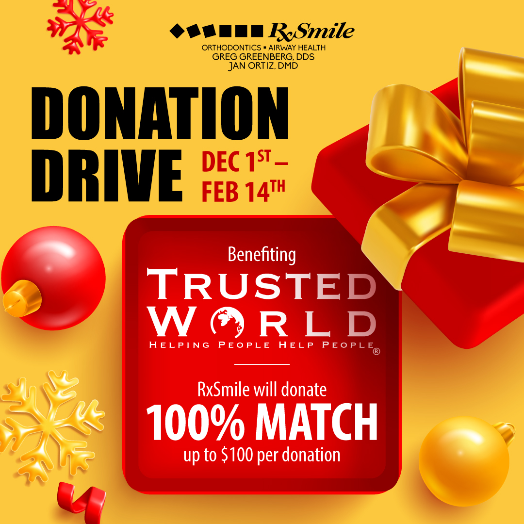 RxSmile Frisco Orthodontics donation drive benefiting Trusted World