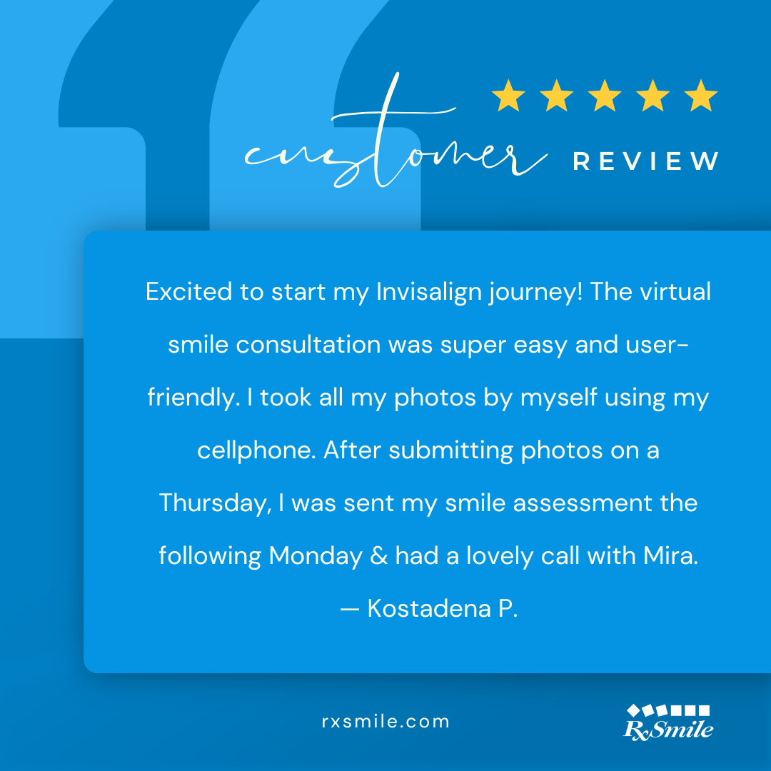 RxSmile Orthodontics offers adult virtual consultations for Invisalign